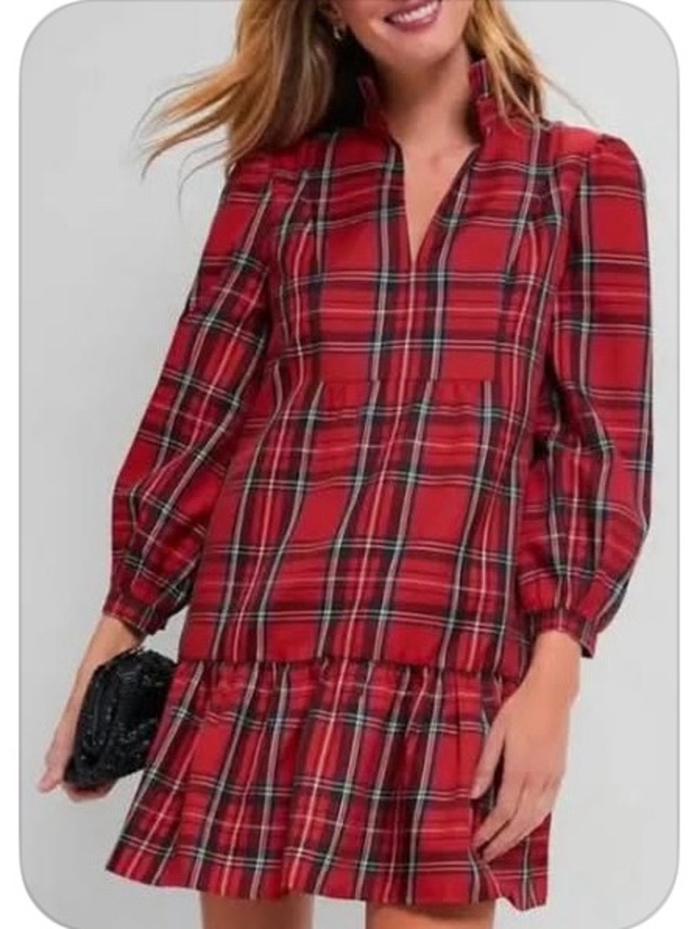 Tuckernuck Royal Stewart Tartan Red Palmerston Dress, Sz XL
